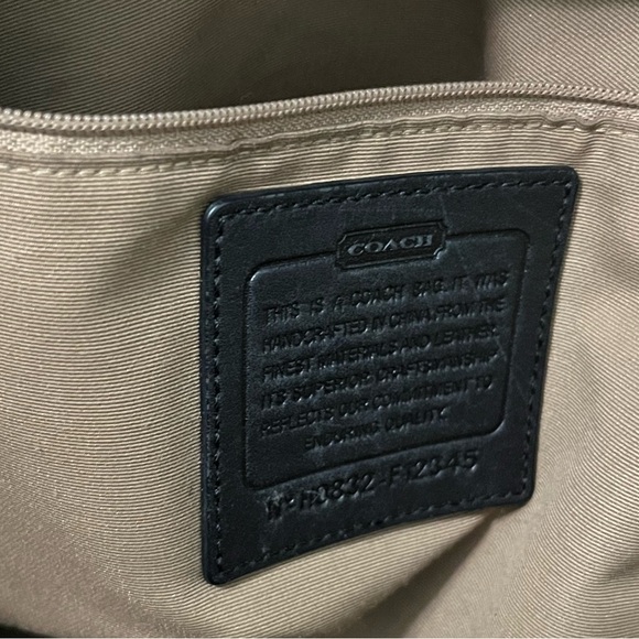 Vintage Leather Coach Laptop Bag, Black, Buckle Straps, Shoulder Tote - Picture 6 of 6